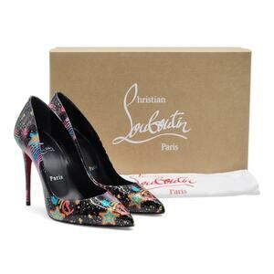 Christian Louboutin Viva Las Vegas Kate Pumps 100mm - Leather - Black 36 $845